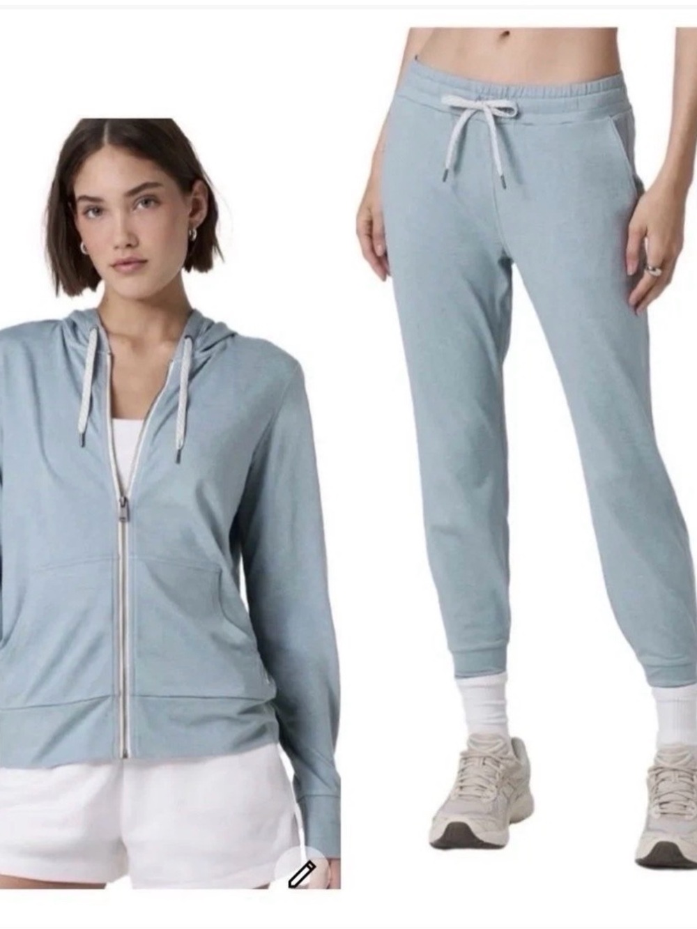 Vuori performance hoodie and joggers dream kit size small shade heather